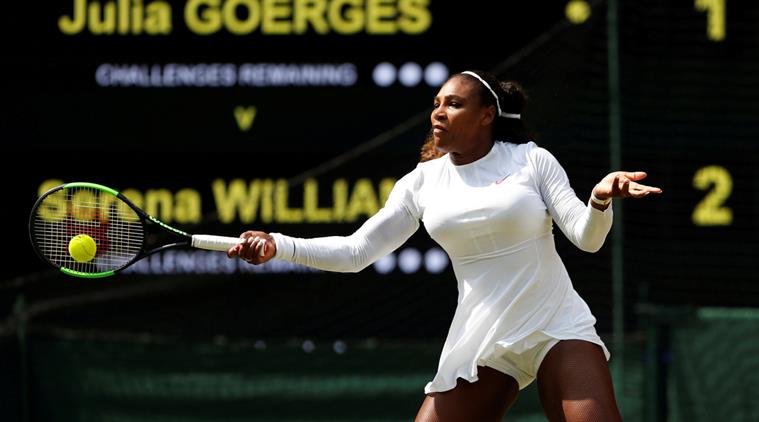 Serena Williams Ten Months after Delivery in Wimbledon Final