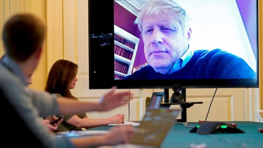 British Prime Minister Boris Johnson Continues to Work from the Hospital